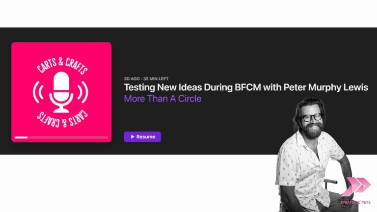 More Than A Circle podcast episode: Testing New Ideas During BFCM with Peter Murphy Lewis