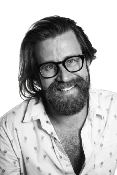 Black-and-white portrait of Peter Murphy Lewis, founder of Strategic Pete