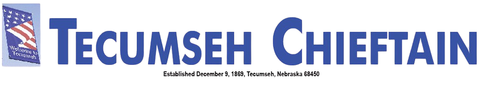 Tecumseh Chieftain newspaper logo, Tecumseh, Nebraska